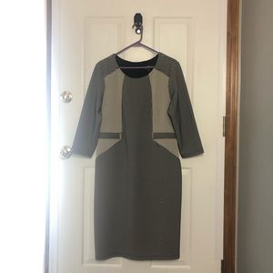 Unique Geometric Polka Dot Print Flattering Sheath Dress